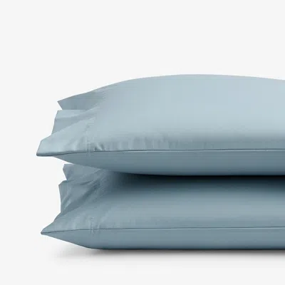 The Company Store Classic Smooth Wrinkle-free Sateen Pillowcase Set In Blue Shale