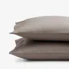 The Company Store Classic Smooth Wrinkle-free Sateen Pillowcase Set In Brown