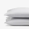 The Company Store Classic Smooth Wrinkle-free Sateen Pillowcase Set In Gray Mist