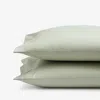 The Company Store Classic Smooth Wrinkle-free Sateen Pillowcase Set In Laurel Green