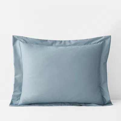 The Company Store Classic Smooth Wrinkle-free Sateen Sham In Blue Shale