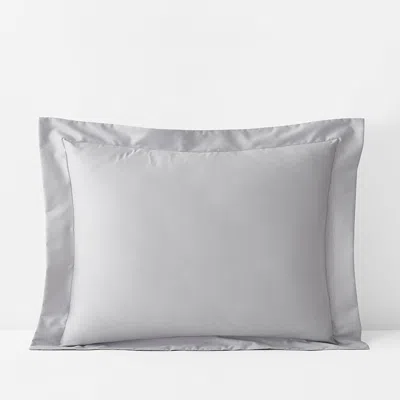 The Company Store Classic Smooth Wrinkle-free Sateen Sham In Gray Mist