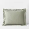 The Company Store Classic Smooth Wrinkle-free Sateen Sham In Laurel Green