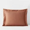 The Company Store Classic Smooth Wrinkle-free Sateen Sham In Orange/coral
