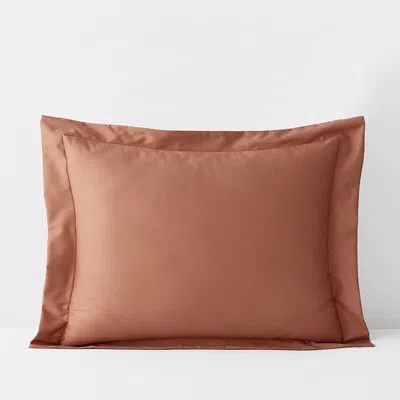 The Company Store Classic Smooth Wrinkle-free Sateen Sham In Brown