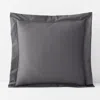 The Company Store Classic Smooth Wrinkle-free Sateen Sham In Stone Gray