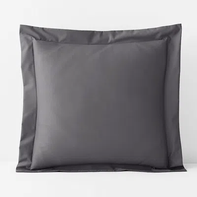 The Company Store Classic Smooth Wrinkle-free Sateen Sham In Stone Gray