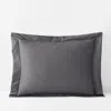 The Company Store Classic Smooth Wrinkle-free Sateen Sham In Stone Gray