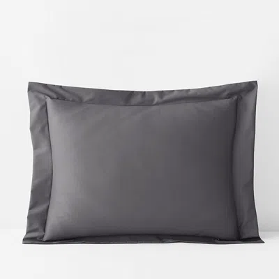 The Company Store Classic Smooth Wrinkle-free Sateen Sham In Stone Gray