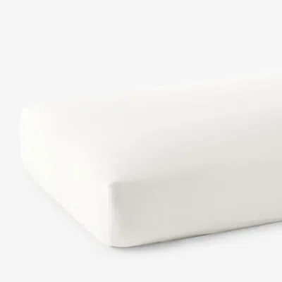 The Company Store Classic Smooth Wrinkle-free Sateen Fitted Bed Sheet In Ivory