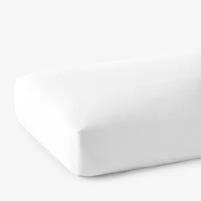 The Company Store Classic Smooth Wrinkle-free Sateen Fitted Bed Sheet In White