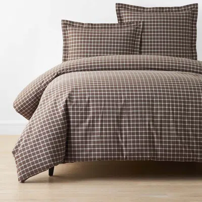 The Company Store Classic Stripes And Plaids Cool Yarn-dyed Cotton Percale Duvet Cover