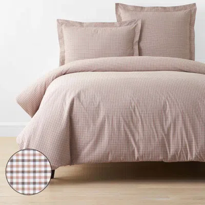 The Company Store Classic Stripes And Plaids Cool Yarn-dyed Cotton Percale Duvet Cover
