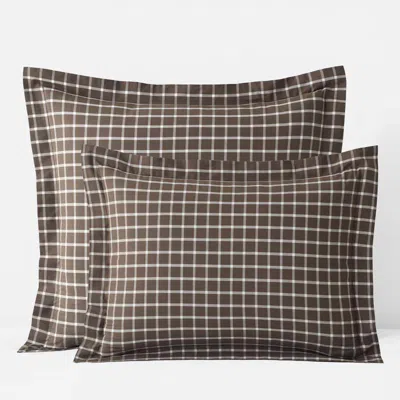 The Company Store Classic Stripes And Plaids Cool Yarn-dyed Cotton Percale Sham