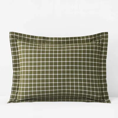 The Company Store Classic Stripes And Plaids Cool Yarn-dyed Cotton Percale Sham