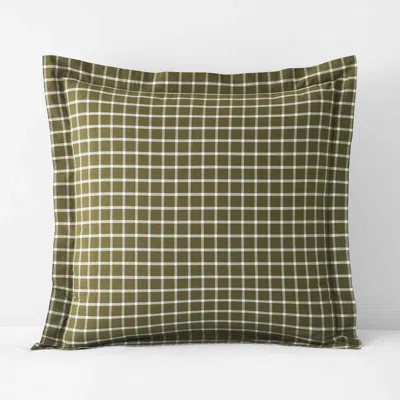 The Company Store Classic Stripes And Plaids Cool Yarn-dyed Cotton Percale Sham