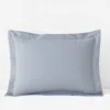 The Company Store Classic Stripes And Plaids Cool Yarn-dyed Cotton Percale Sham In Blue