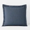 The Company Store Classic Stripes And Plaids Cool Yarn-dyed Cotton Percale Sham In Blue