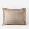 The Company Store Classic Stripes And Plaids Cool Yarn-dyed Cotton Percale Sham In Brown