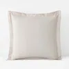 The Company Store Classic Stripes And Plaids Cool Yarn-dyed Cotton Percale Sham In Neutral