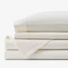The Company Store Classic Ultra-cozy Cotton Velvet Cotton Flannel Bed Sheet Set In Ivory