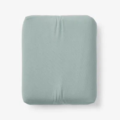 The Company Store Classic Ultra-cozy Cotton Velvet Cotton Flannel Fitted Bed Sheet In Blue/green/teal