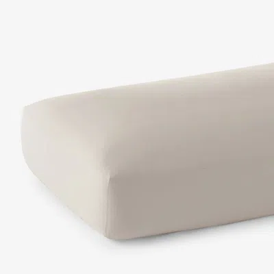 The Company Store Classic Ultra-cozy Cotton Velvet Cotton Flannel Fitted Bed Sheet In Ivory