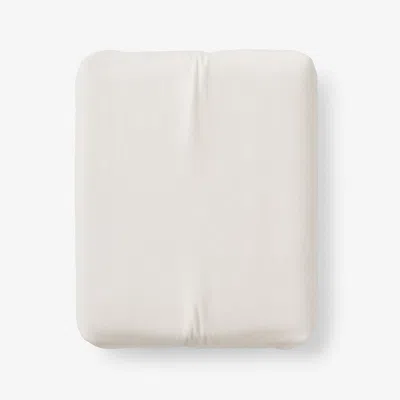 The Company Store Classic Ultra-cozy Cotton Velvet Cotton Flannel Fitted Bed Sheet In Ivory