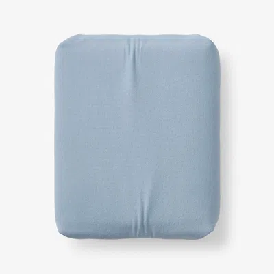 The Company Store Classic Ultra-cozy Cotton Velvet Cotton Flannel Fitted Bed Sheet In Powder Blue