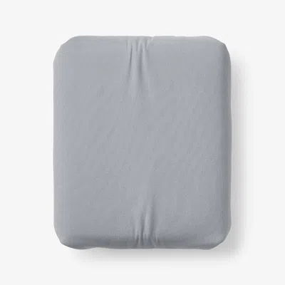 The Company Store Classic Ultra-cozy Cotton Velvet Cotton Flannel Fitted Bed Sheet In Slate Gray
