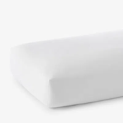 The Company Store Classic Ultra-cozy Cotton Velvet Cotton Flannel Fitted Bed Sheet In White