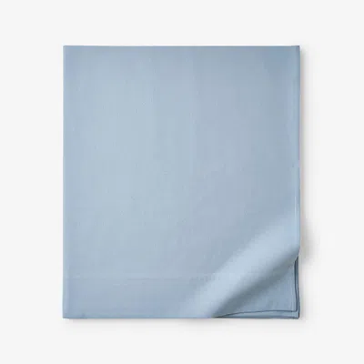 The Company Store Classic Ultra-cozy Cotton Velvet Cotton Flannel Flat Bed Sheet In Powder Blue