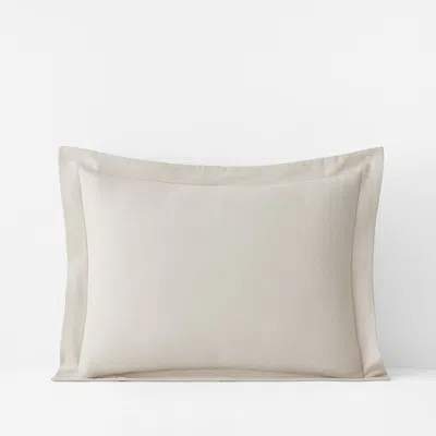 The Company Store Classic Ultra-cozy Cotton Velvet Cotton Flannel Sham In Ivory