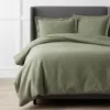 The Company Store Classic Ultra-cozy Cotton Velvet Cotton Flannel Solid Duvet Cover In Willow Green