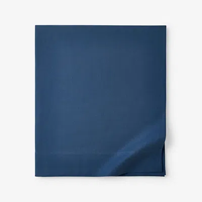 The Company Store Classic Ultra-cozy Cotton Flannel Flat Bed Sheet In Slate Blue