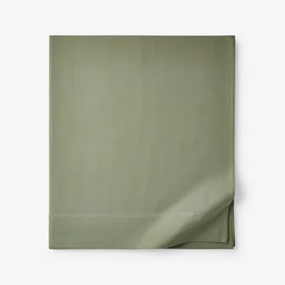 The Company Store Classic Ultra-cozy Cotton Flannel Flat Bed Sheet In Willow Green