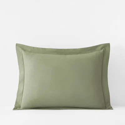 The Company Store Classic Ultra-cozy Cotton Flannel Sham In Willow Green