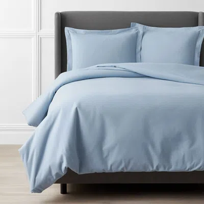 The Company Store Classic Ultra-cozy Cotton Flannel Solid Duvet Cover In Powder Blue