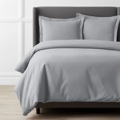 The Company Store Classic Ultra-cozy Cotton Flannel Solid Duvet Cover In Slate Gray