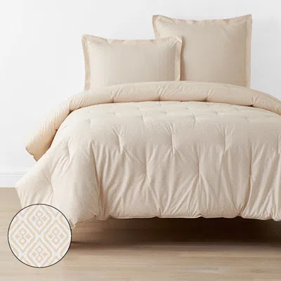 The Company Store Clemencia Classic Cool Cotton Percale Comforter In Orange/coral