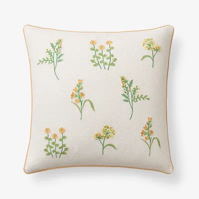 The Company Store Clemencia Decorative Square Pillow Cover In Green/orange/coral