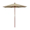 The Company Store Commercial Grade Umbrella With Hardwood Frame In Antique Beige