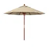 The Company Store Commercial Grade Umbrella With Hardwood Frame In Antique Beige