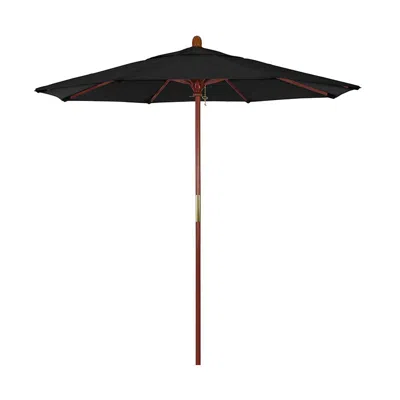 The Company Store Commercial Grade Umbrella With Hardwood Frame In Black