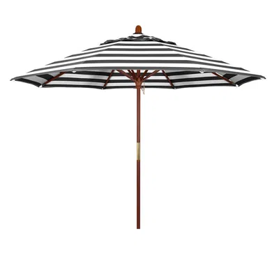 The Company Store Commercial Grade Umbrella With Hardwood Frame In Cabana Classic Black