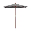 The Company Store Commercial Grade Umbrella With Hardwood Frame In Cabana Classic Black