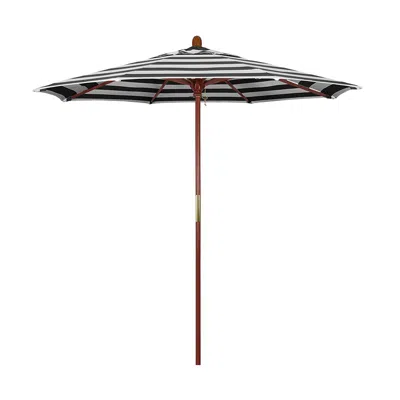 The Company Store Commercial Grade Umbrella With Hardwood Frame In Cabana Classic Black