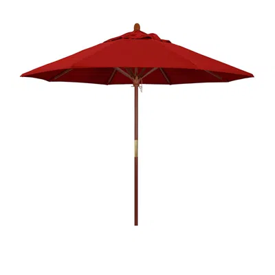 The Company Store Commercial Grade Umbrella With Hardwood Frame In Jockey Red