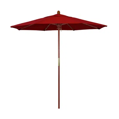 The Company Store Commercial Grade Umbrella With Hardwood Frame In Jockey Red