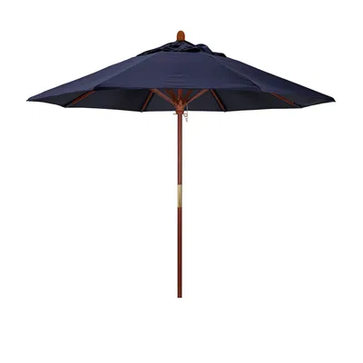 The Company Store Commercial Grade Umbrella With Hardwood Frame In Navy Blue